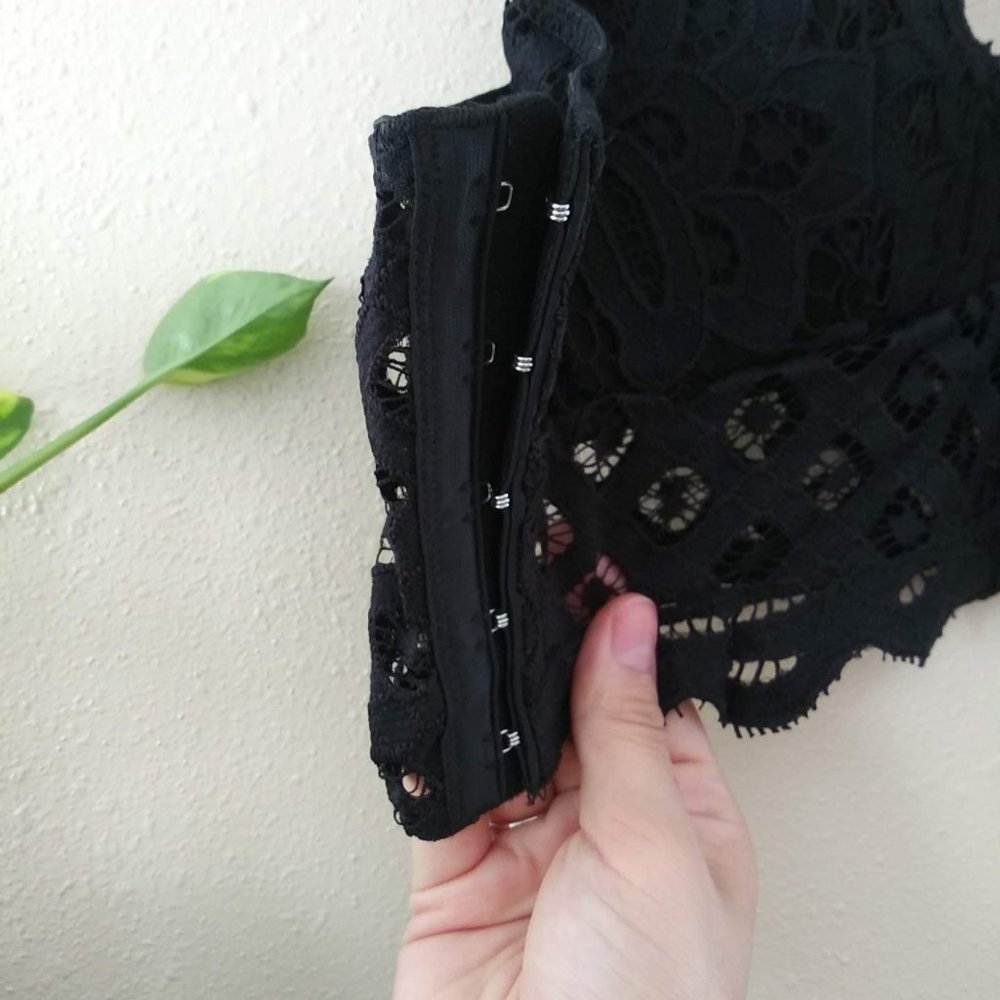 Black Crochet Lace Bralette - Picture 5 of 5